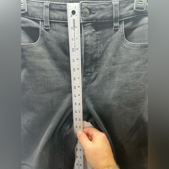 American Eagle Dream Stretch High Rise Jegging Jeans Womens 12 Black Denim 2446 - Picture 6 of 10